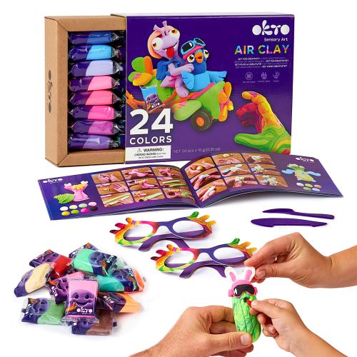 Creative set Air clay Modelling clay - playset 24 colours