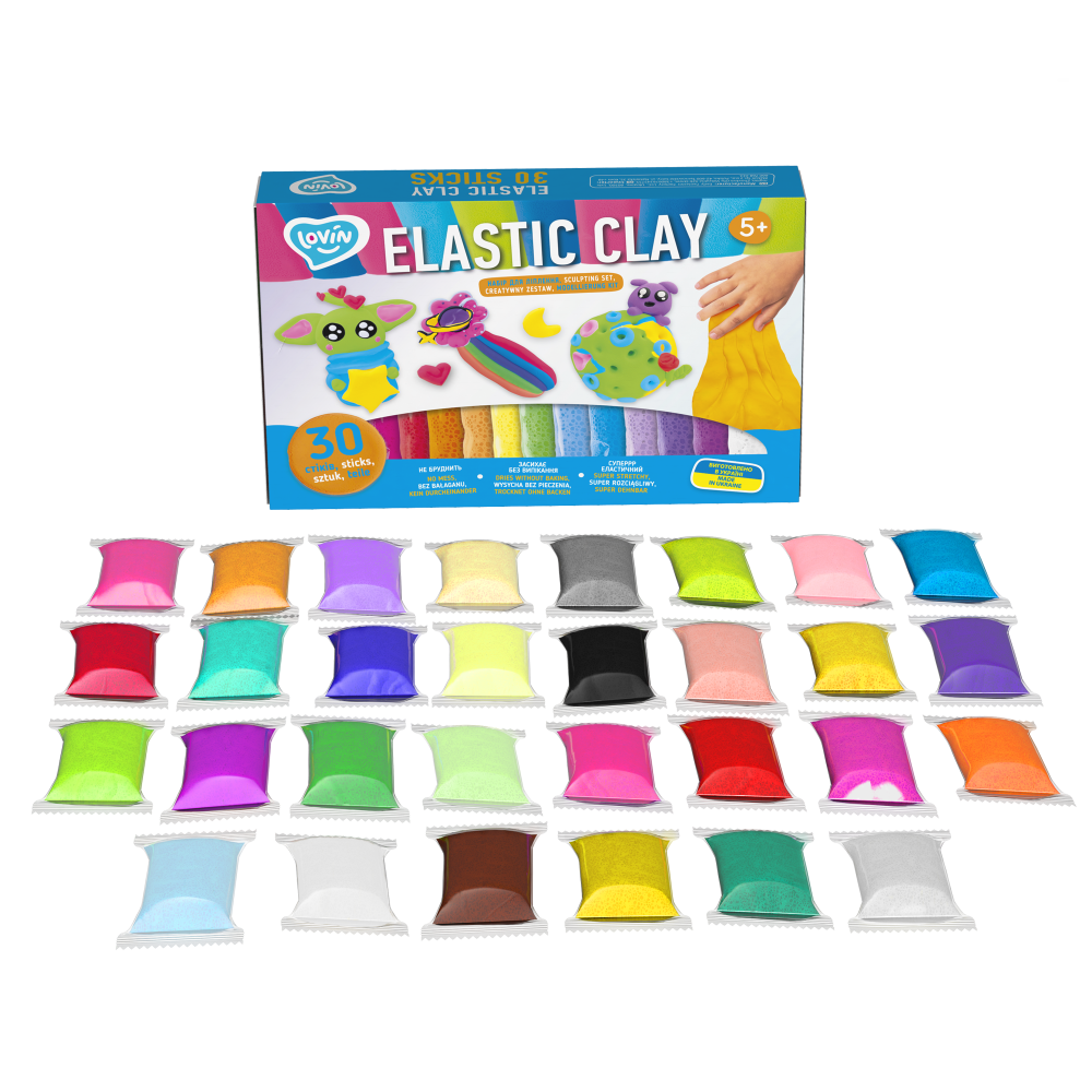 Creative set Modelling clay (Light jumping) Elastic 30 sticks
