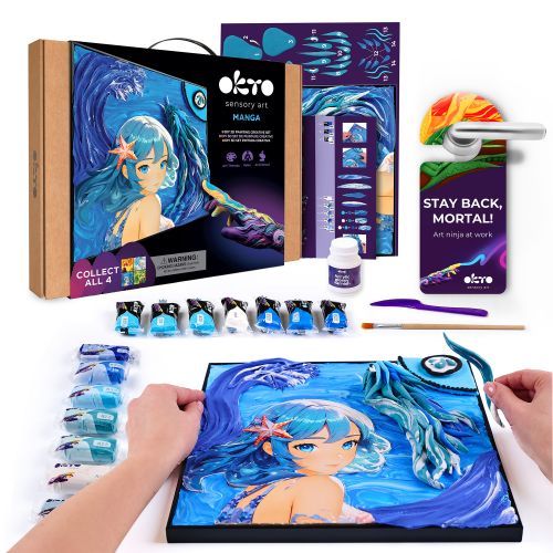 Creative set Modelling clay - 3D painting MANGA Water (29*29 cm) 